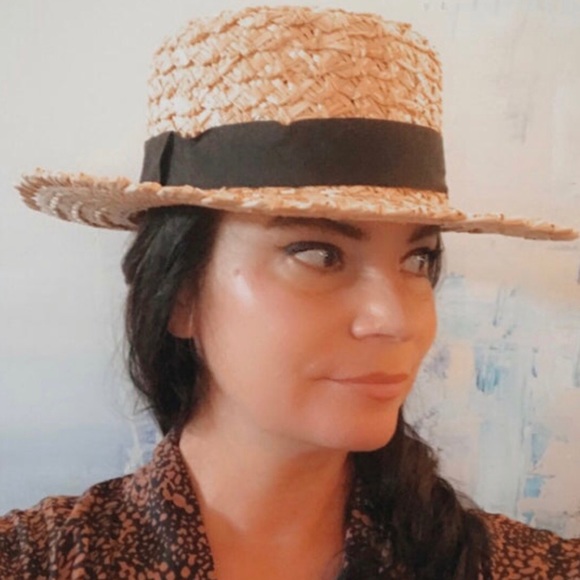 Vintage style Handwoven BOATER HAT - Picture 4 of 6